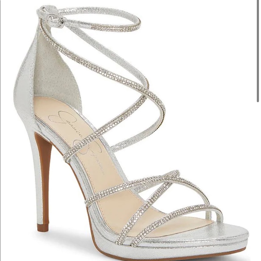 Jessica Simpson Jaeya Rhinestone Strappy Dress Sandals